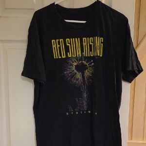 Black Red Sun Rising Graphic T-Shirt